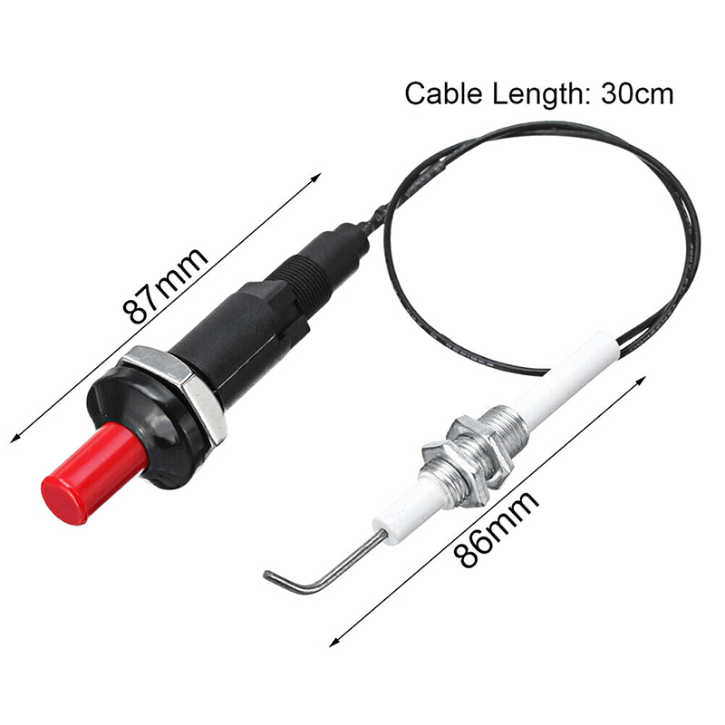 Outdoor Camping Burner - プッシュボタンピエゾイグナイターケーブル付きスパーク点火キットオーブンストーブバーベキューキャンプハイキング屋外キッチンライター家電