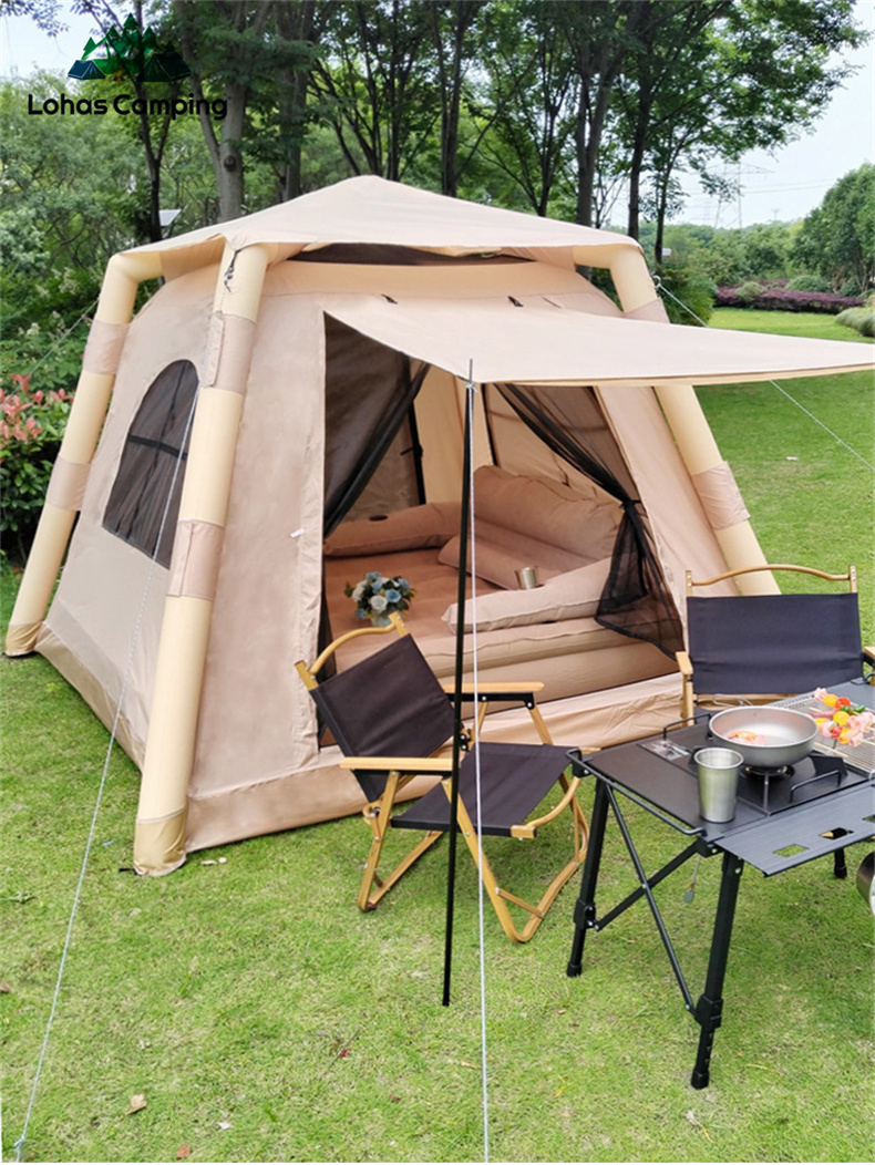 Jinli Outdoor Camping - 4〜5人用の大型インフレータブルキャンプエアテント,家族用ハイキングドーム,ワンタッチ屋外テント