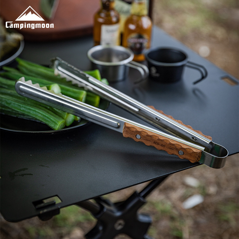 Outdoor Camping Essentials - アウトドアキャンプキッチン用品調理器具サービングトングバーベキュークリップクランプバーベキュー食品トングステンレス鋼バーベキュー食品クリップクランプ