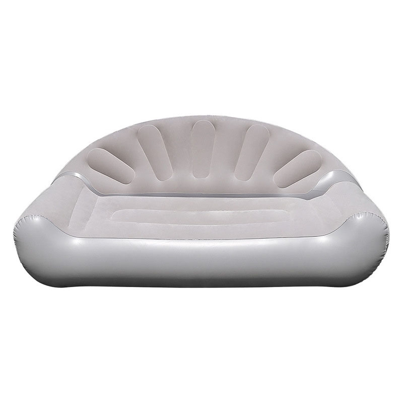 Outdoor Camping Lounge Chairs - 扇形型インフレータブルソファ 2人用フロッキングエアカウチ アウトドアインフレータブルラウンジチェア ソファベッド キャンプ プールサイド