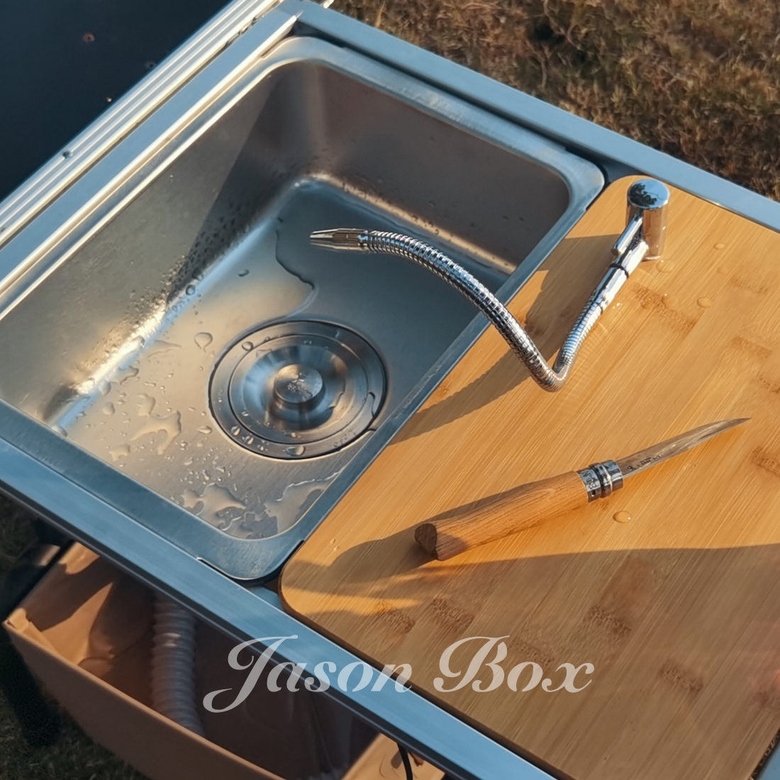 Outdoor Camping Sink - Igt屋外キャンプテーブル、キッチン、ゼブラシンクモジュール、蛇口の組み合わせ、洗面台、プールスノーピーク、1ユニット