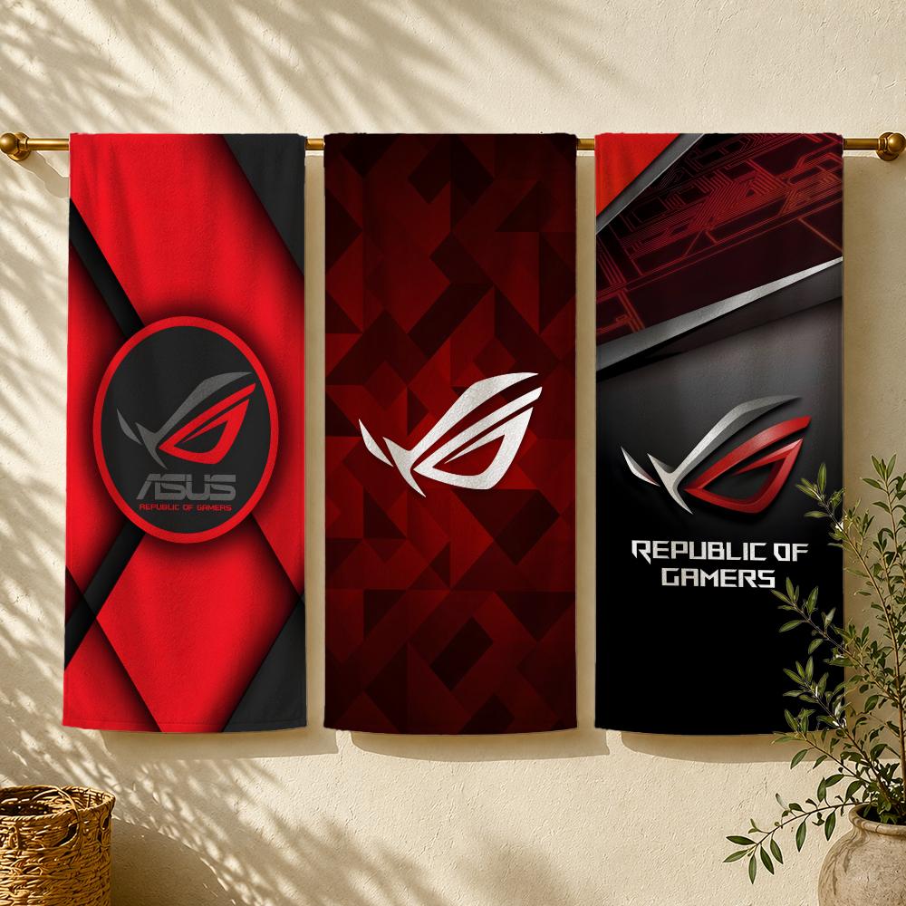Outdoor Camping Brands - ゲーミングブランド A-ASUS ROG タオル ビーチタオル、水泳、ジム、キャンプ、アウトドア用の速乾性吸水性バスタオル