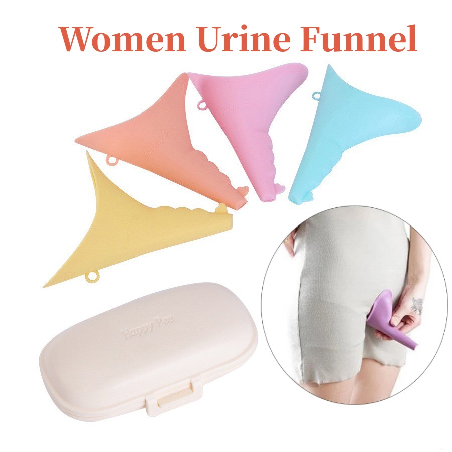 Outdoor Camping Toilet - 持ち運び可能な女性のためのシリコン小便器、トイレスドレイナートデバイス、屋外旅行、キャンプ、女性、女性