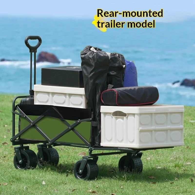Camp Table Folding - 工場直売 四輪プラットフォーム キャンプ用ユーティリティワゴン 175kg 折りたたみ式 OEM