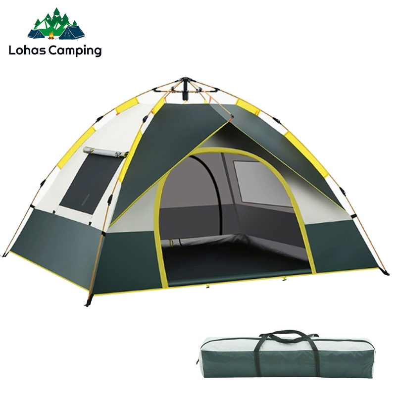 Jinli Outdoor Camping - Lohascamping ポータブル折りたたみ式自動ポップアップテント、屋外ピクニックやキャンプ用、雨よけパークテント