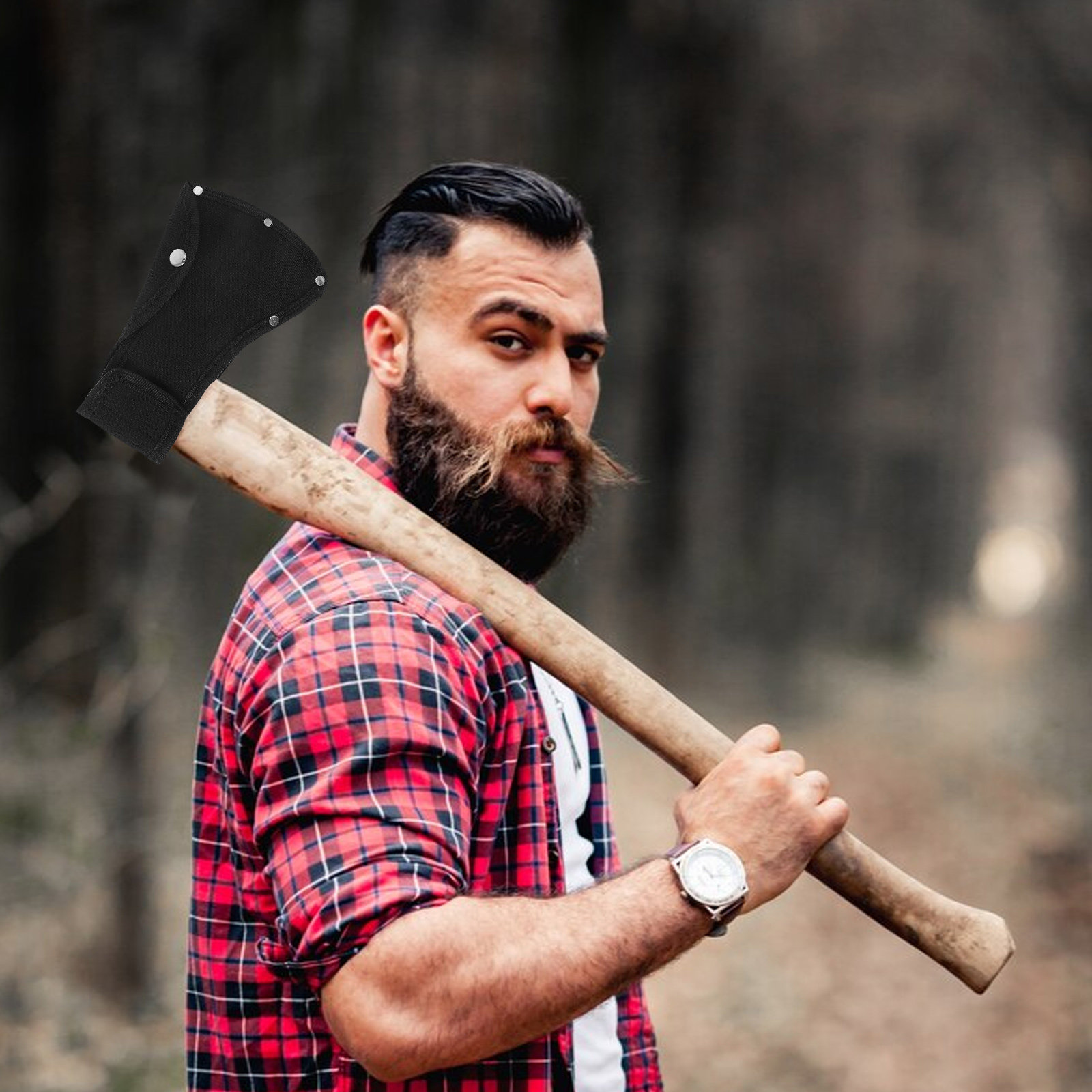 Camp Axe Hatchet - ナイロン斧ケース厚みのある屋外キャンプ用斧プロテクター再利用可能なウエストバッグポータブル斧ヘッドカバー収納キャリング
