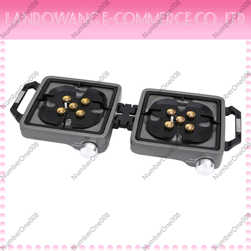Outdoor Camping Burner - 屋外用デュアルバーナー高出力キャンプストーブ折りたたみ式BBQグリル分割式ストーブカセットガスコンロ