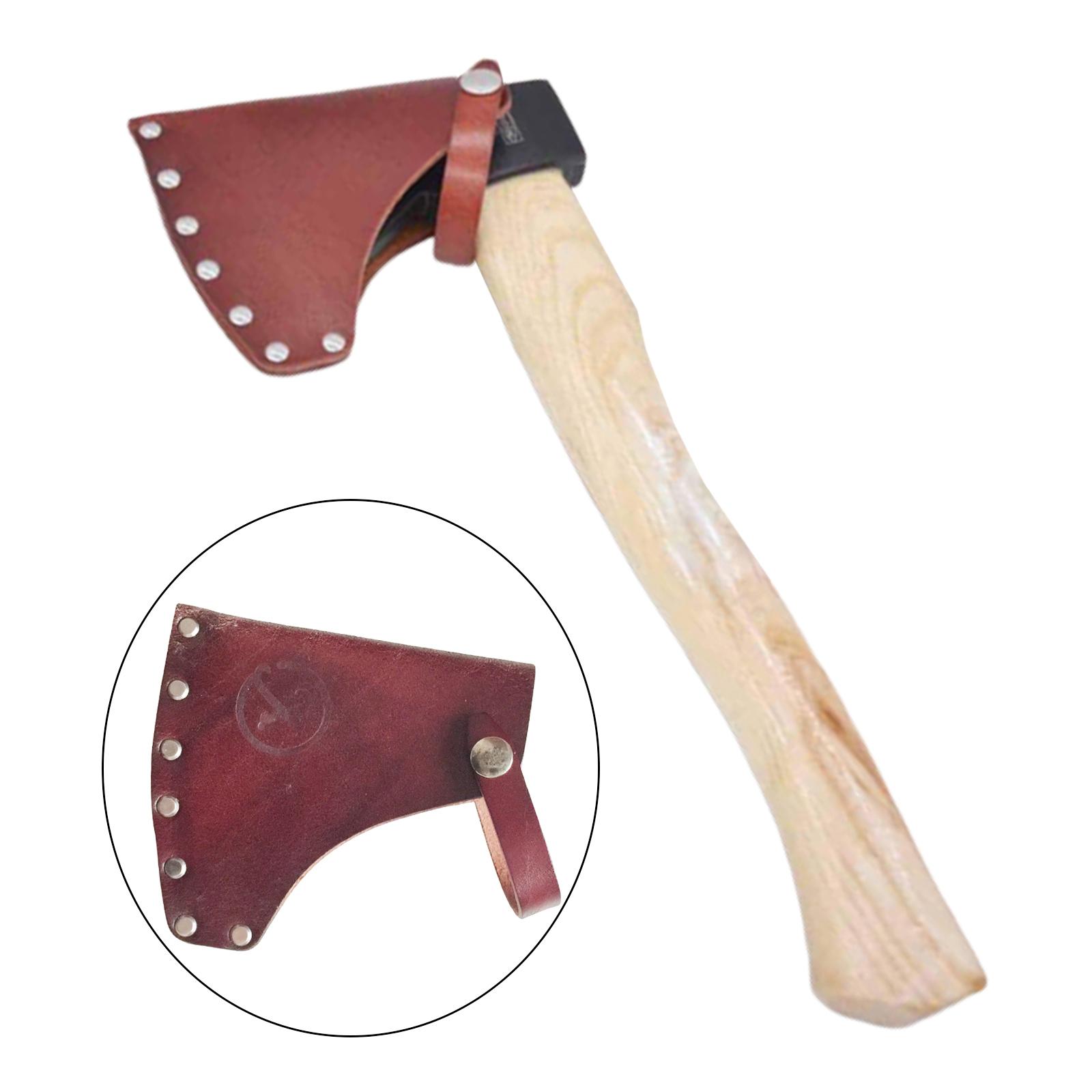 Camp Axe Hatchet - キャンプ用レザーaxeヘッドカバー,ハチェットブホルスター,ケース,ブレードカバー,保護フィルム,キャンプアクセサリー