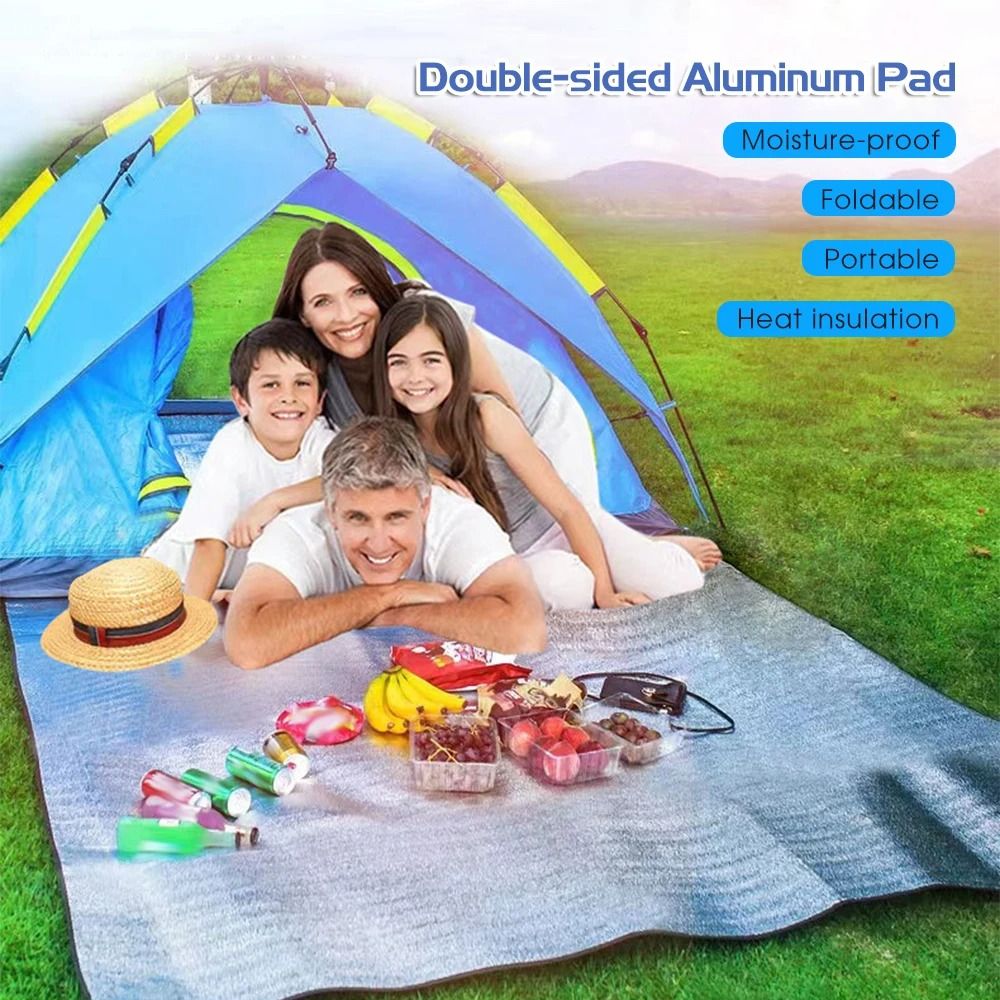 Outdoor Camping Quilt - 新しいサーマルキャンプマット防水超軽量断熱フォームフォイルマットテントフットプリント熱反射スリーピングパッド屋外用