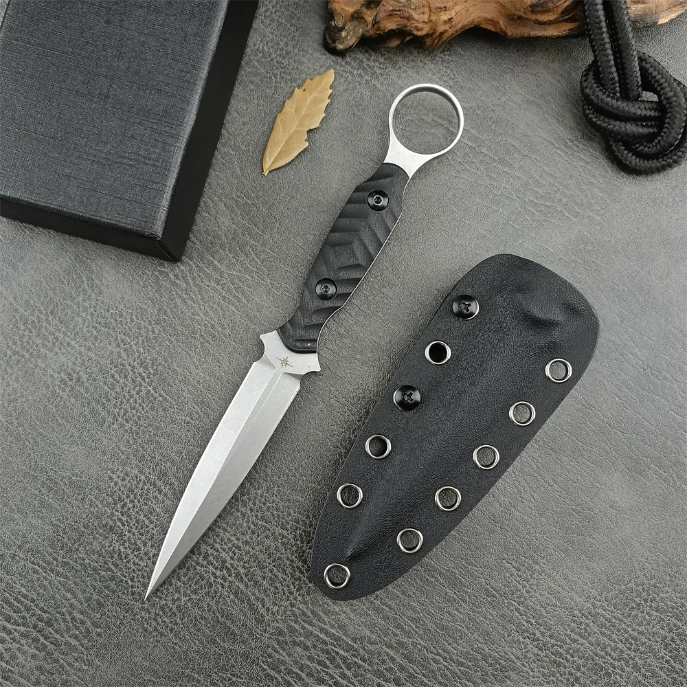 Outdoor Camping Usa - USA TOOR 固定刃ナイフ高品質 D2 ブレード G10