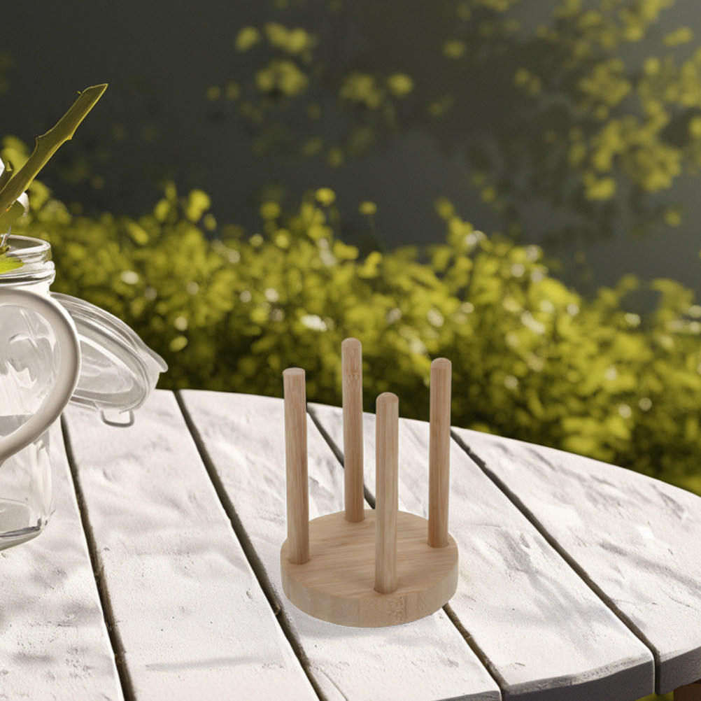 Outdoor Camping Stores - コンパクトな木製カップホルダー アウトドア活動用 紙コップや木製タンブラーを収納できるデザイン ピクニック キャンプ パーティーカップ