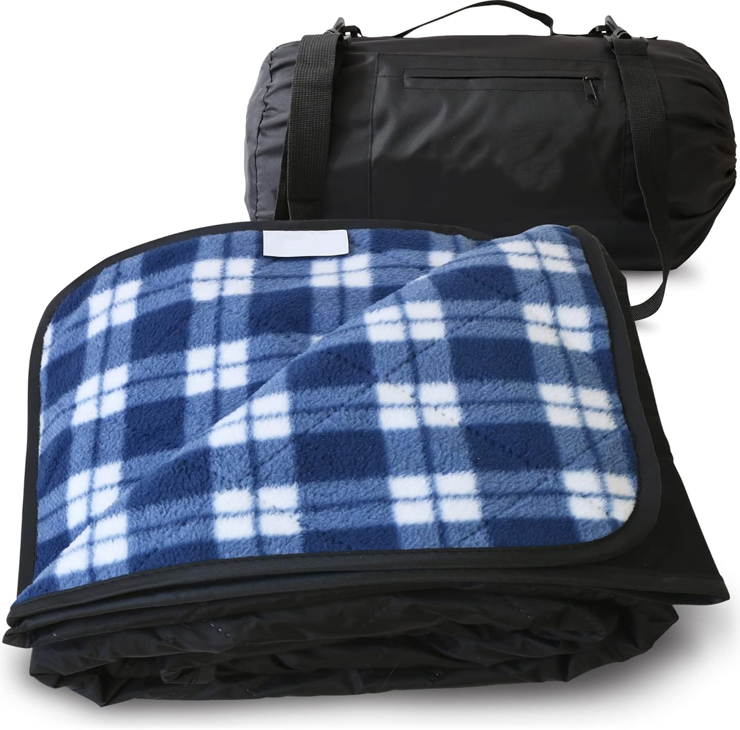 Outdoor Camping Quilt - 大型防水アウトドアブランケット - 超厚手プレミアムキルティングフリース、防水＆防風、キャンプに最適