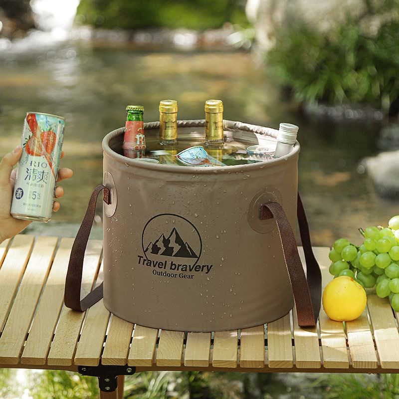 Outdoor Camping Sink - 車用折りたたみバケツ 防水折りたたみ式シンク 旅行用折りたたみ式洗面器 キャンプ ハイキング 釣り用収納バケツ