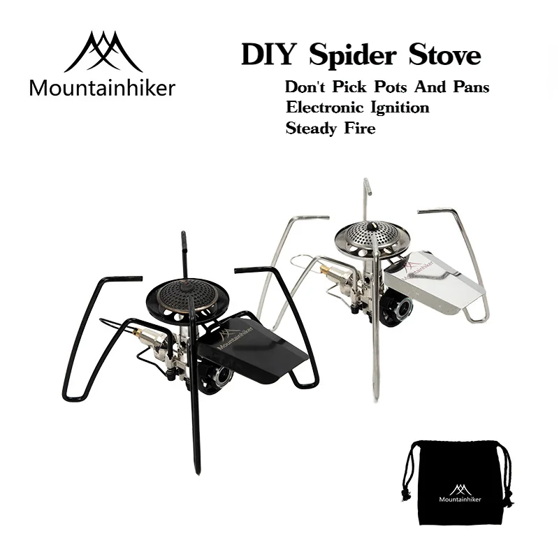 Outdoor Camping Sink - 登山家の折りたたみ式スパイダーストーブ、ポータブルステンレス鋼ストーブバーナー、軽量サバイバルツール、観光ピクニックハイキング、屋外