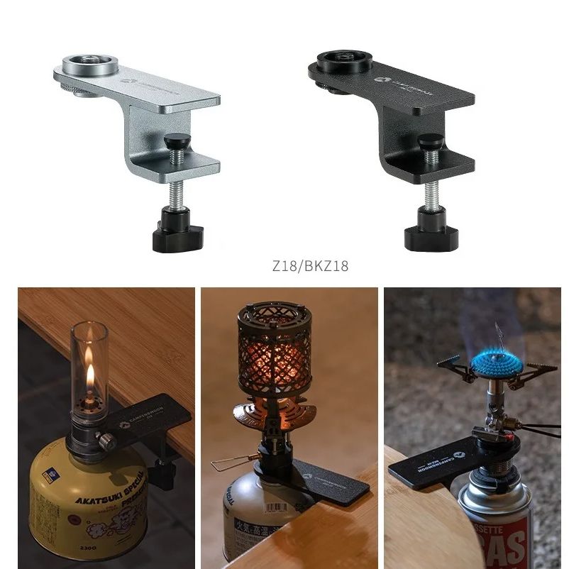 Outdoor Camping Burner - キャンプデスクトップクリップ延長アクセサリーフラットガスタンクランプストーブヘッド加熱ストーブテーブル固定クリップキャンプムーン Z18