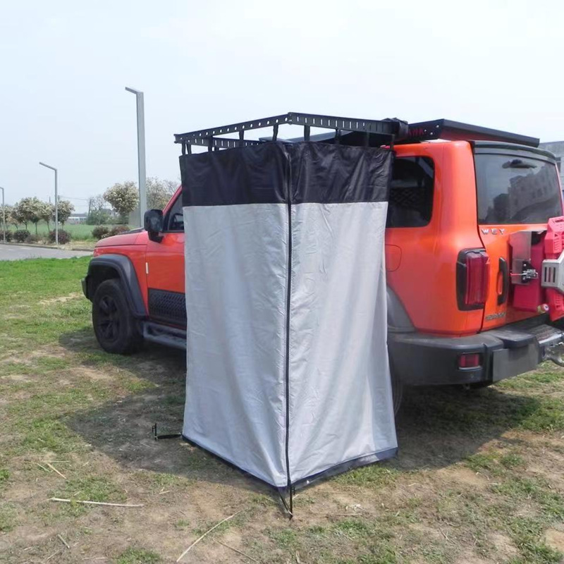 Outdoor Camping Toilet - 屋外キャンプシャワーテント 車用サイドシャワーテント トイレ兼入浴テント 内蔵LEDストリップライト