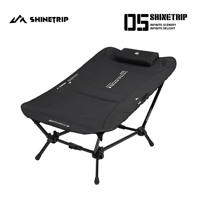 Outdoor Camping Lounge Chairs - 屋外リクライニングチェア ShineTrip アルミ合金製 軽量折りたたみ椅子 ヘッドレスト付き 広い背もたれ