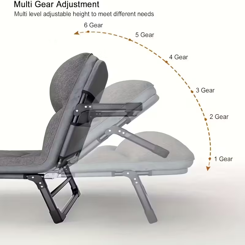 ポータブル折りたたみキャンプ用簡易ベッド、調節可能なリクライ - Outdoor Camping Lounge Chairs のレビューと価格