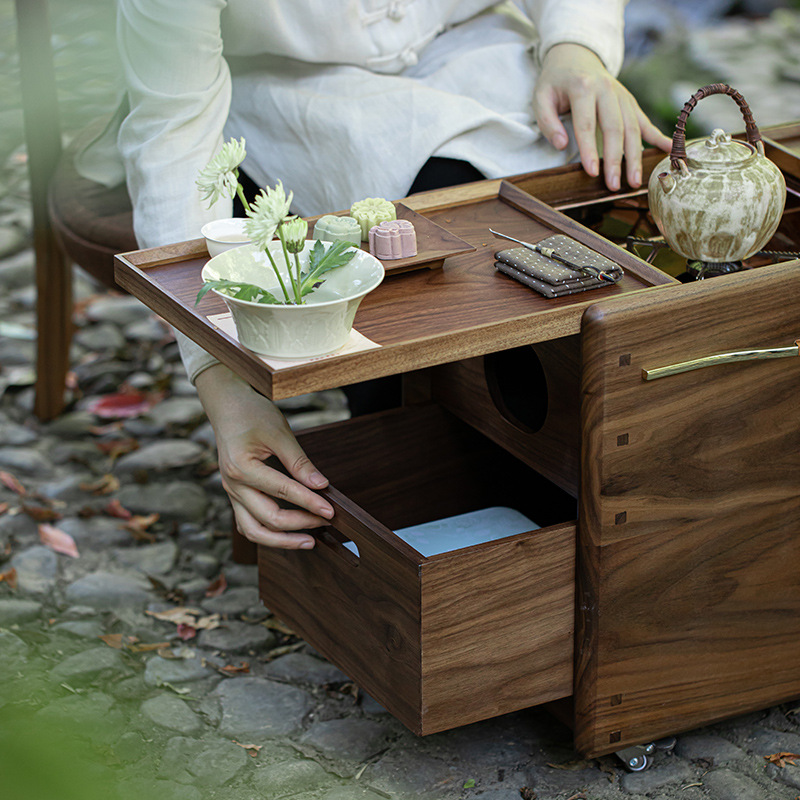 クルミ材暖炉付き茶壺用炭火コンロ、新型中国製ポータブルキャン - Outdoor Camping Fireplace のレビューと価格