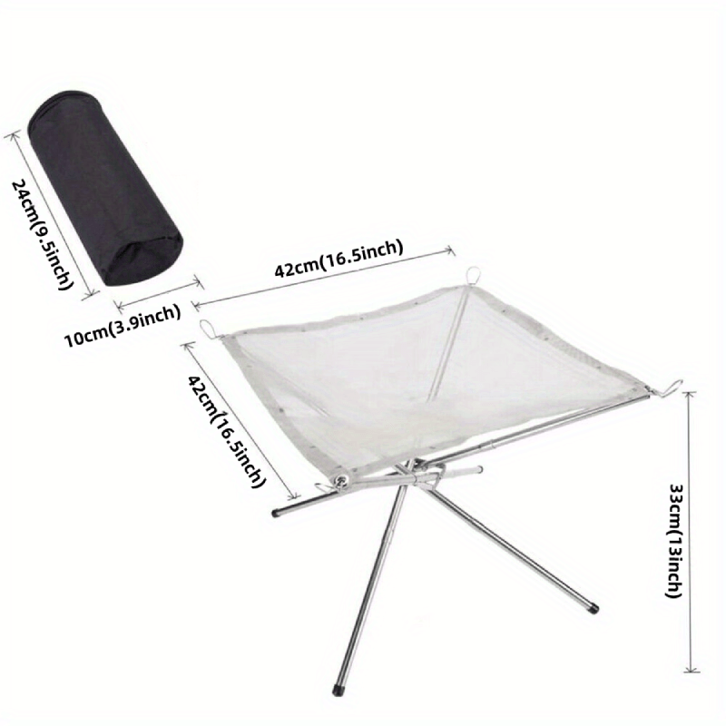 持ち運び可能な折りたたみ式スチールグリッド型キャンプファイヤ - Outdoor Camping Fireplace のレビューと価格