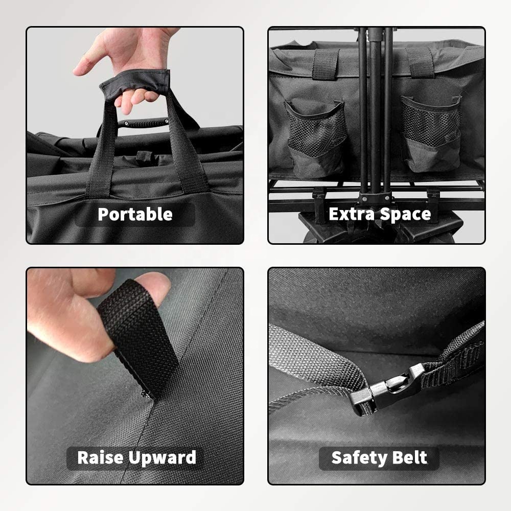 新型大容量大型ホイールブレーキ付きポータブルローリングヘビー - Camp Table Folding のレビューと価格