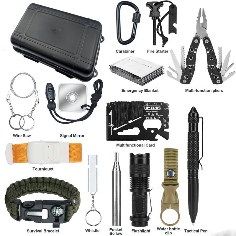 ホンルイDIYコンパクトポータブル耐衝撃サバイバルギア緊急ツ - Outdoor Camping Kit のレビューと価格