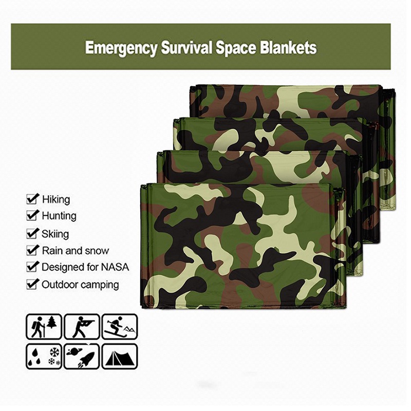 1 個緊急サーマルブランケット折りたたみ防水防風応急処置マッ - Outdoor Camping Quilt のレビューと価格