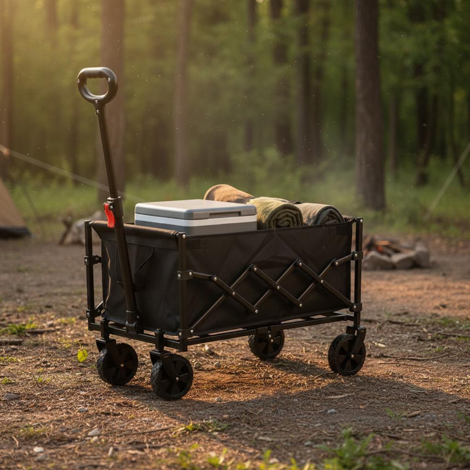 ポータブルキャンプワゴン省スペース折りたたみ式ビーチワゴン折 - Jinli Outdoor Camping のレビューと価格