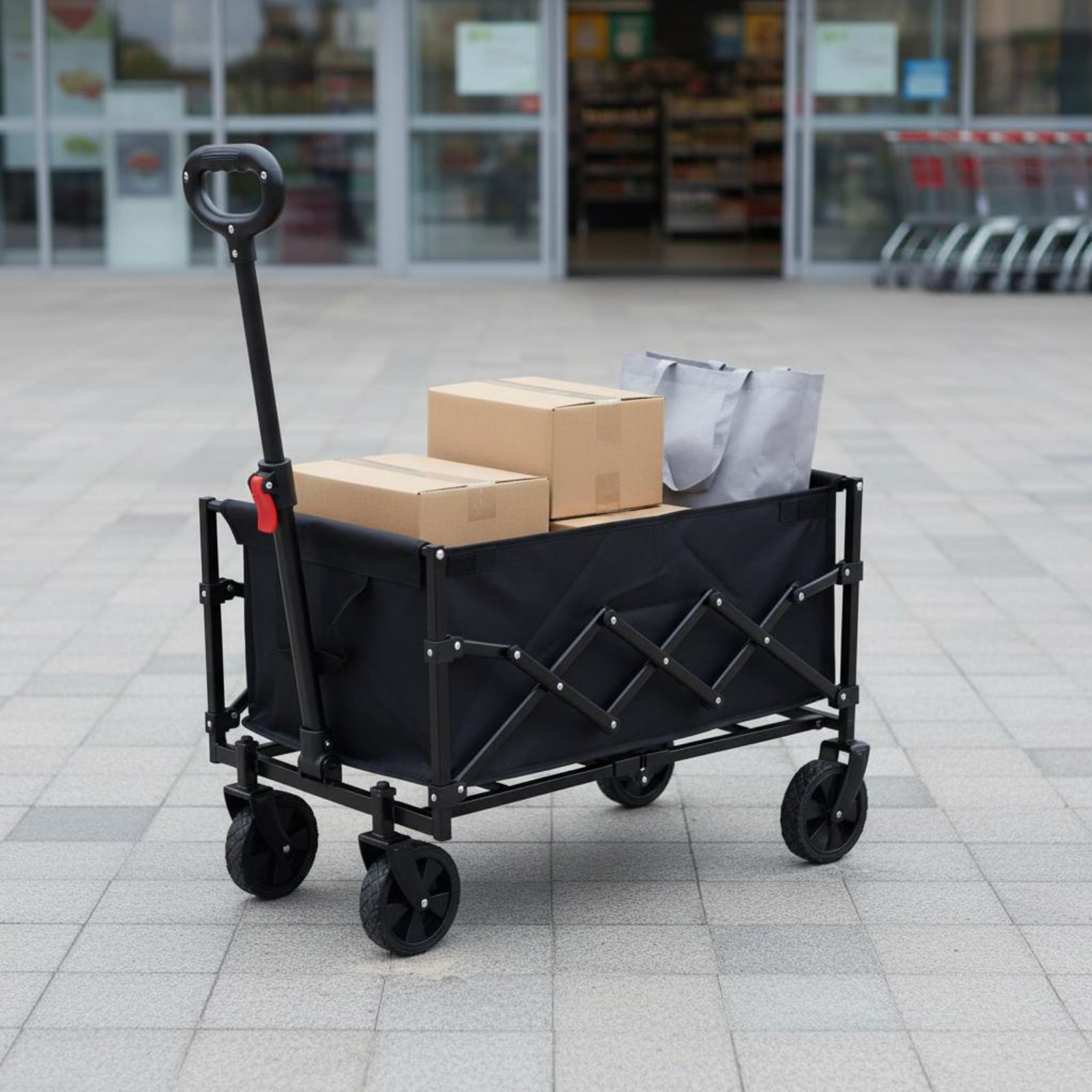 ポータブルキャンプワゴン省スペース折りたたみ式ビーチワゴン折 - Jinli Outdoor Camping のレビューと価格