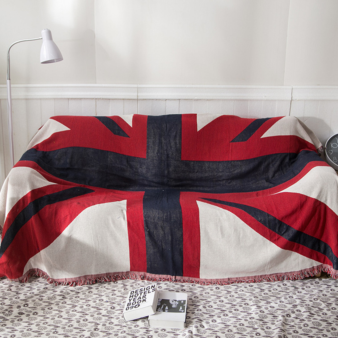 大型英国米国旗ユニオンジャックスローブランケットタペストリー - Outdoor Camping Usa のレビューと価格