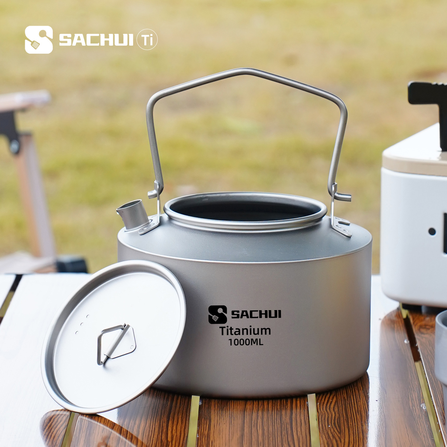 1000 ミリリットル純チタンケトル屋外超軽量茶コーヒーポッ - Outdoor Camping Essentials のレビューと価格