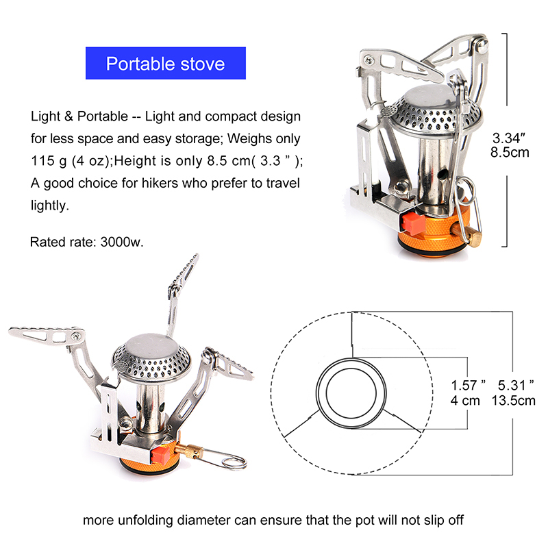 Widesea ワンピースガスストーブ 3500W アルミニ - Outdoor Camping Sink のレビューと価格
