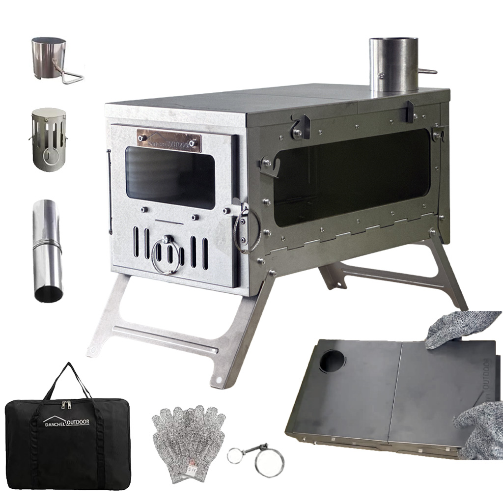 アメリカ倉庫 TSG チタン製テントストーブ 折りたたみ式薪 - Outdoor Camping Usa のレビューと価格