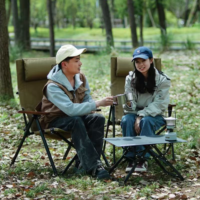 折りたたみ式ハイバックビーチキャンプチェア、4段階調整可能な - Outdoor Camping Lounge Chairs のレビューと価格
