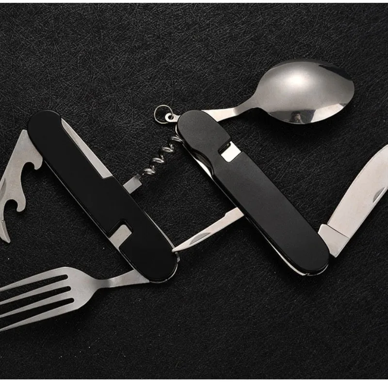 4 in 1 折りたたみ食器取り外し可能なキャンプ用品ステン - Outdoor Camping Essentials のレビューと価格