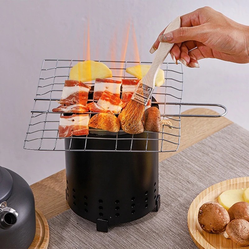 1 個ポータブルキャンプストーブ卓上ピットスタンド付き屋外暖 - Outdoor Camping Fireplace のレビューと価格