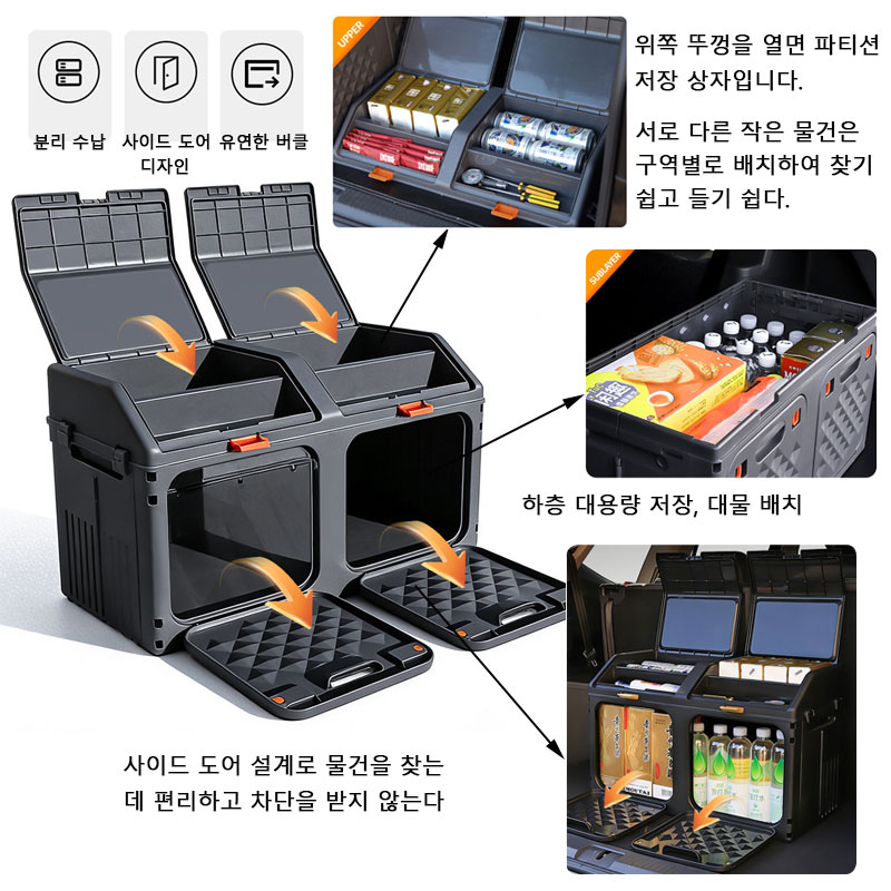 改良型傾斜式カートランク収納ボックス 二層式サイドオープン  - Outdoor Camping Stores のレビューと価格