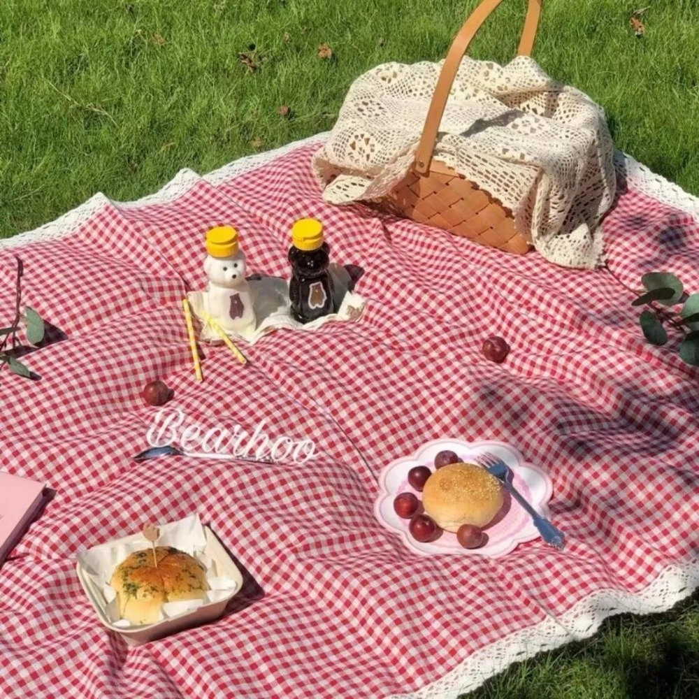 1pc 屋外ピクニックマット、夏用厚手防水ビーチブランケット - Outdoor Camping Quilt のレビューと価格