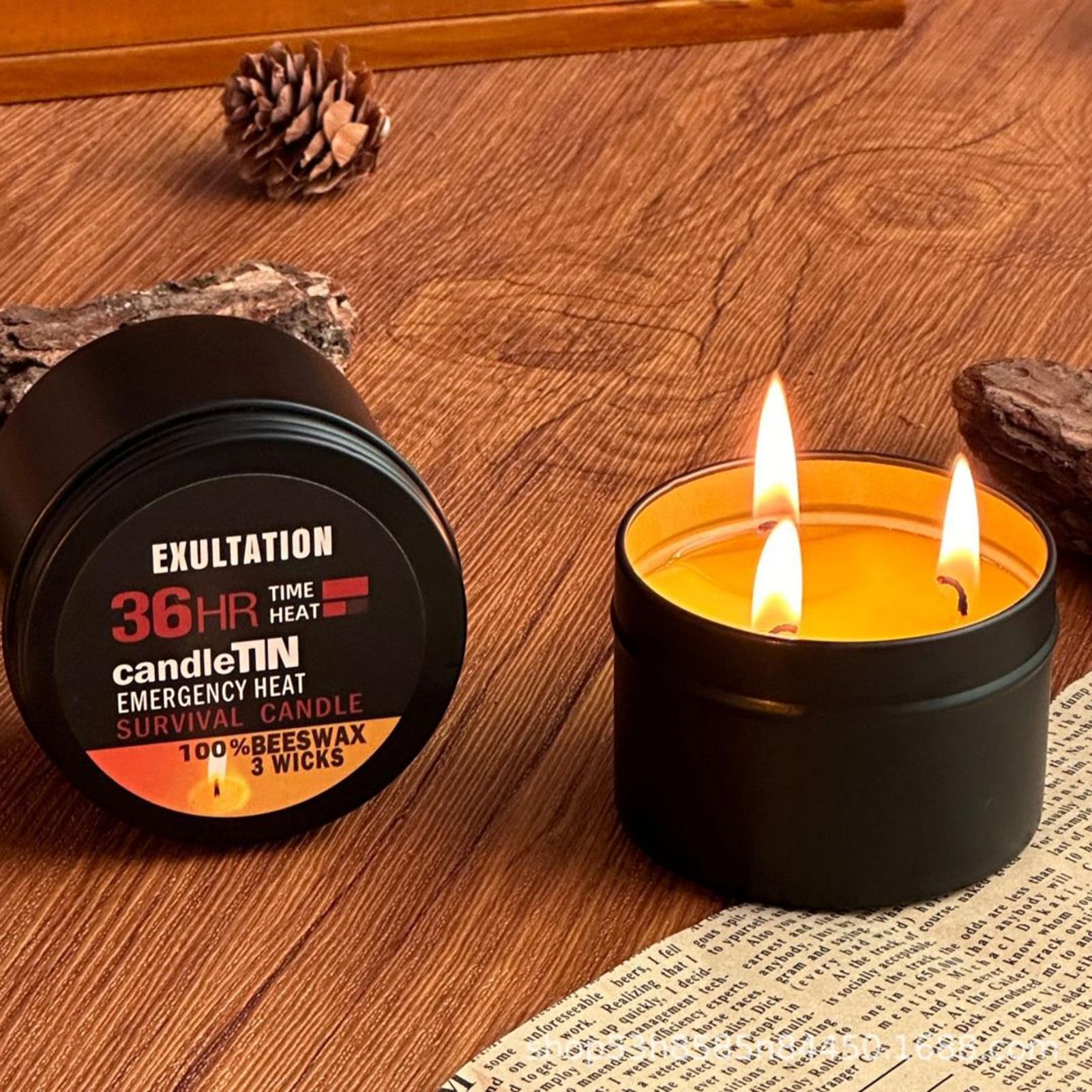長時間燃焼キャンドル キャンプ用キャンドル ジャー付き 36 - Outdoor Camping Burner のレビューと価格