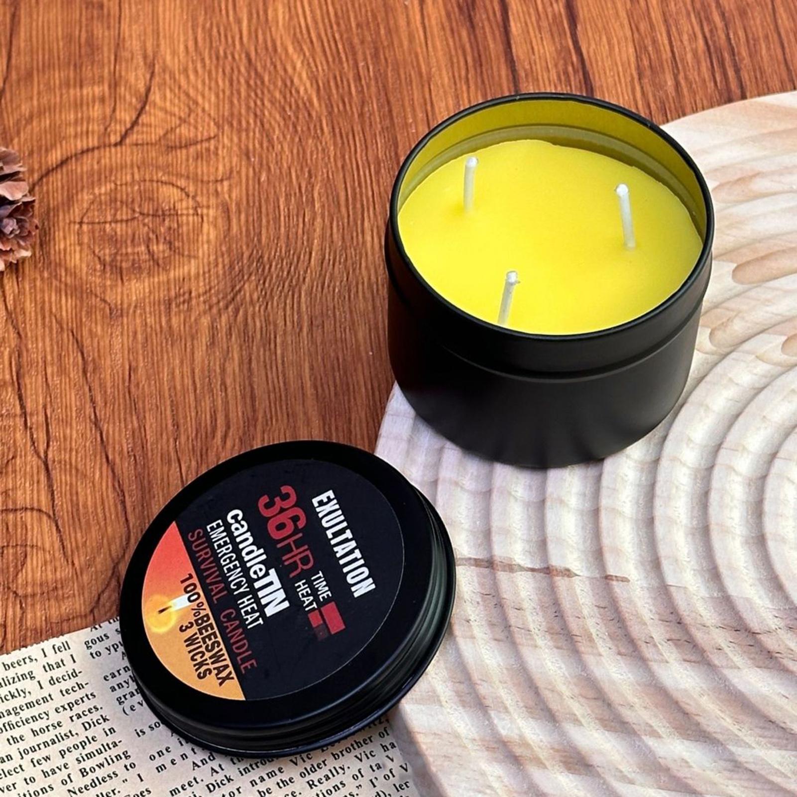 長時間燃焼キャンドル キャンプ用キャンドル ジャー付き 36 - Outdoor Camping Burner のレビューと価格