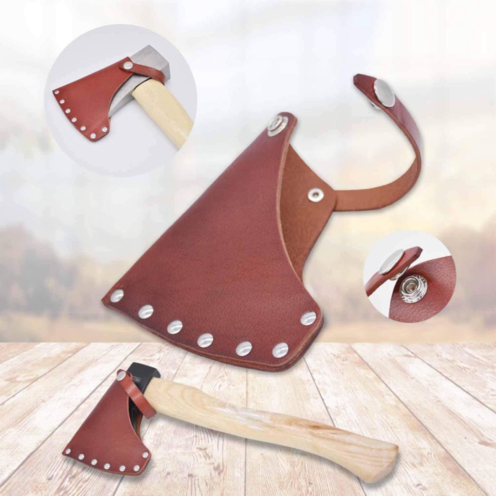 キャンプ用レザーaxeヘッドカバー,ハチェットブホルスター, - Camp Axe Hatchet のレビューと価格