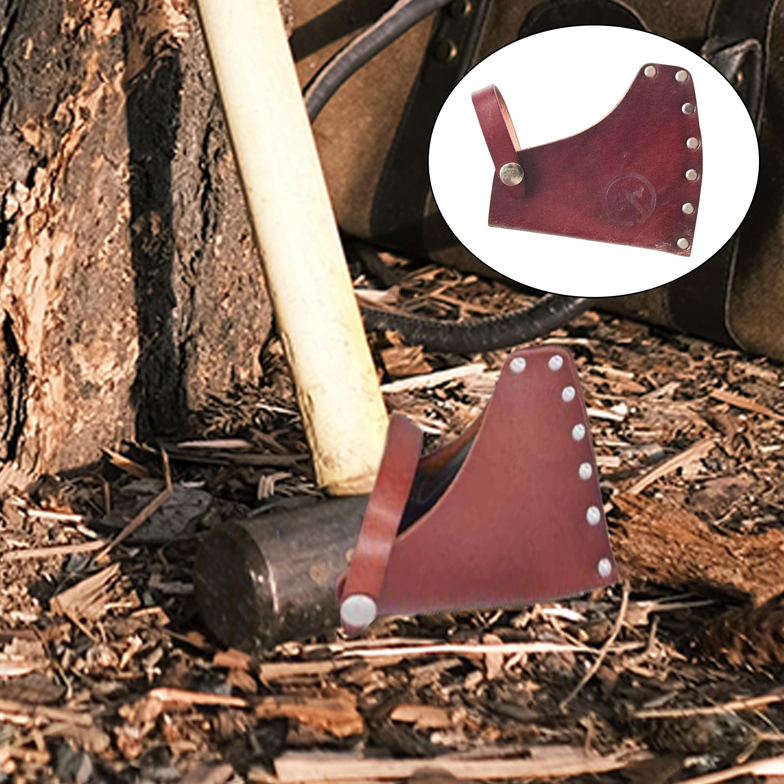 キャンプ用レザーaxeヘッドカバー,ハチェットブホルスター, - Camp Axe Hatchet のレビューと価格