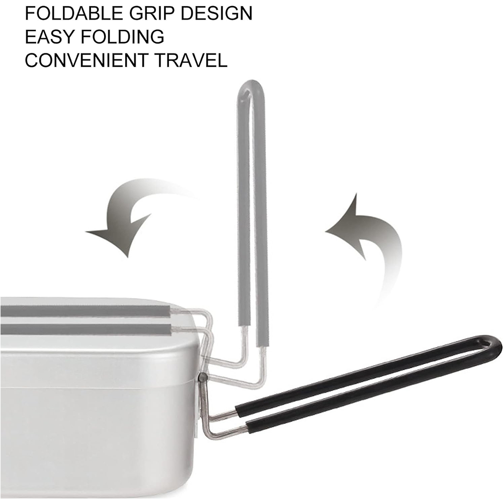 800 ミリリットルアルミ弁当箱屋外キャンプ調理器具食器折り - Outdoor Camping Essentials のレビューと価格