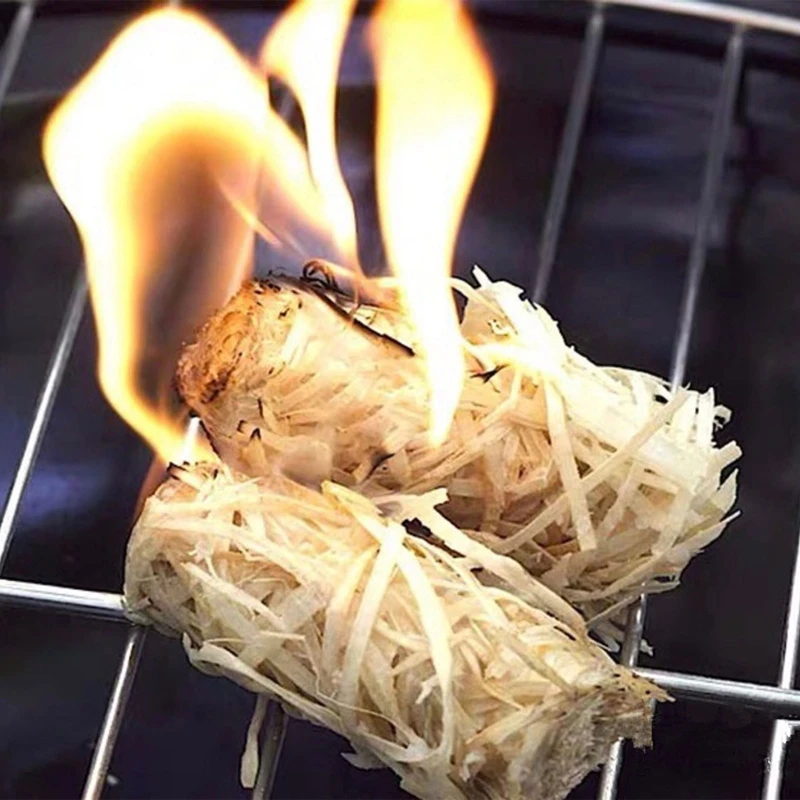 32 個暖炉ライター着火剤天然ウールワックスシルクロール屋外 - Outdoor Camping Fireplace のレビューと価格
