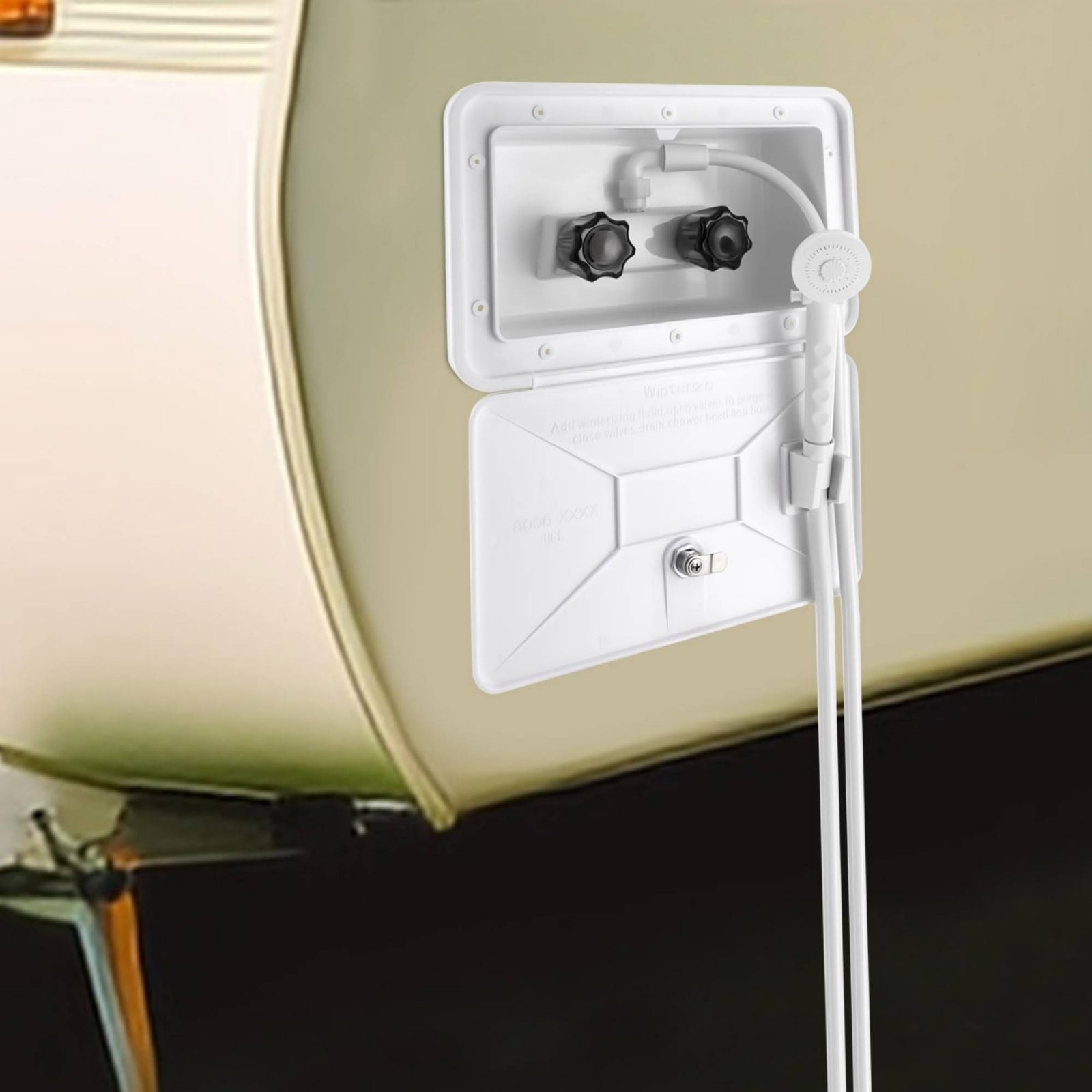 RV 外部シャワーボックス コンパクト RV 屋外シャワーキ - Outdoor Camping Kit のレビューと価格