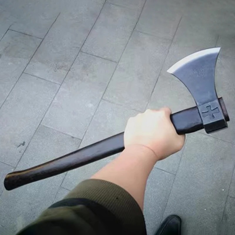 北欧トマホーク護身鍛造バイキング斧、木材切断用サバイバルアク - Camp Axe Hatchet のレビューと価格