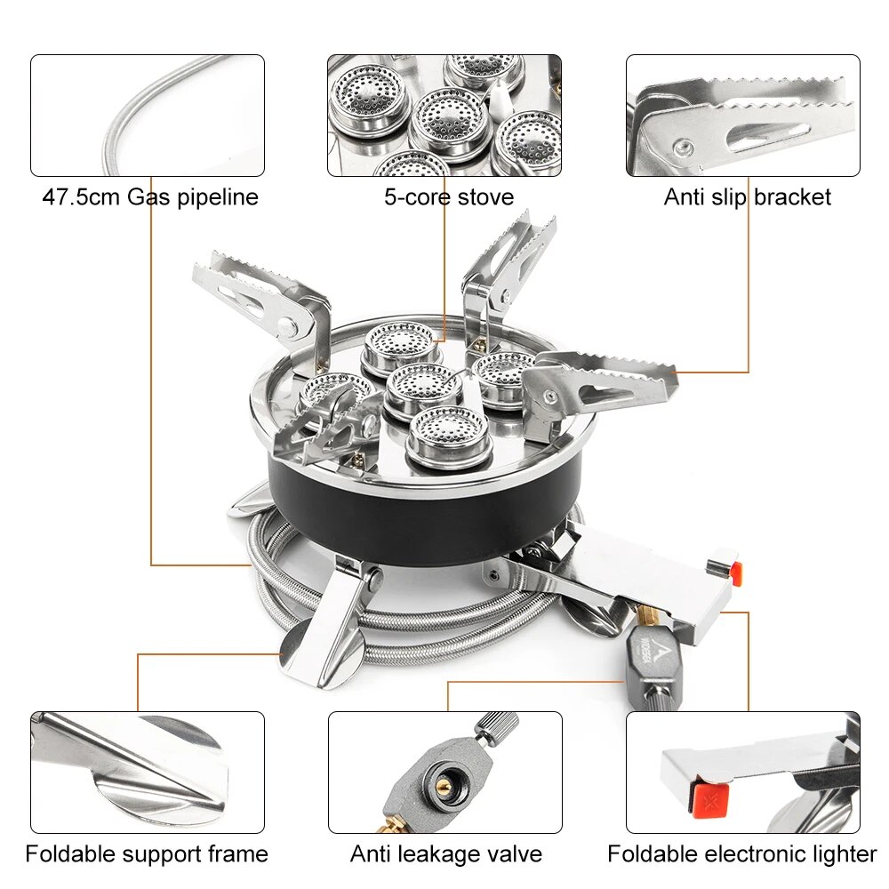 キャンプ用観光用バーナー8800wガスストーブ調理器具ポータ - Outdoor Camping Sink のレビューと価格