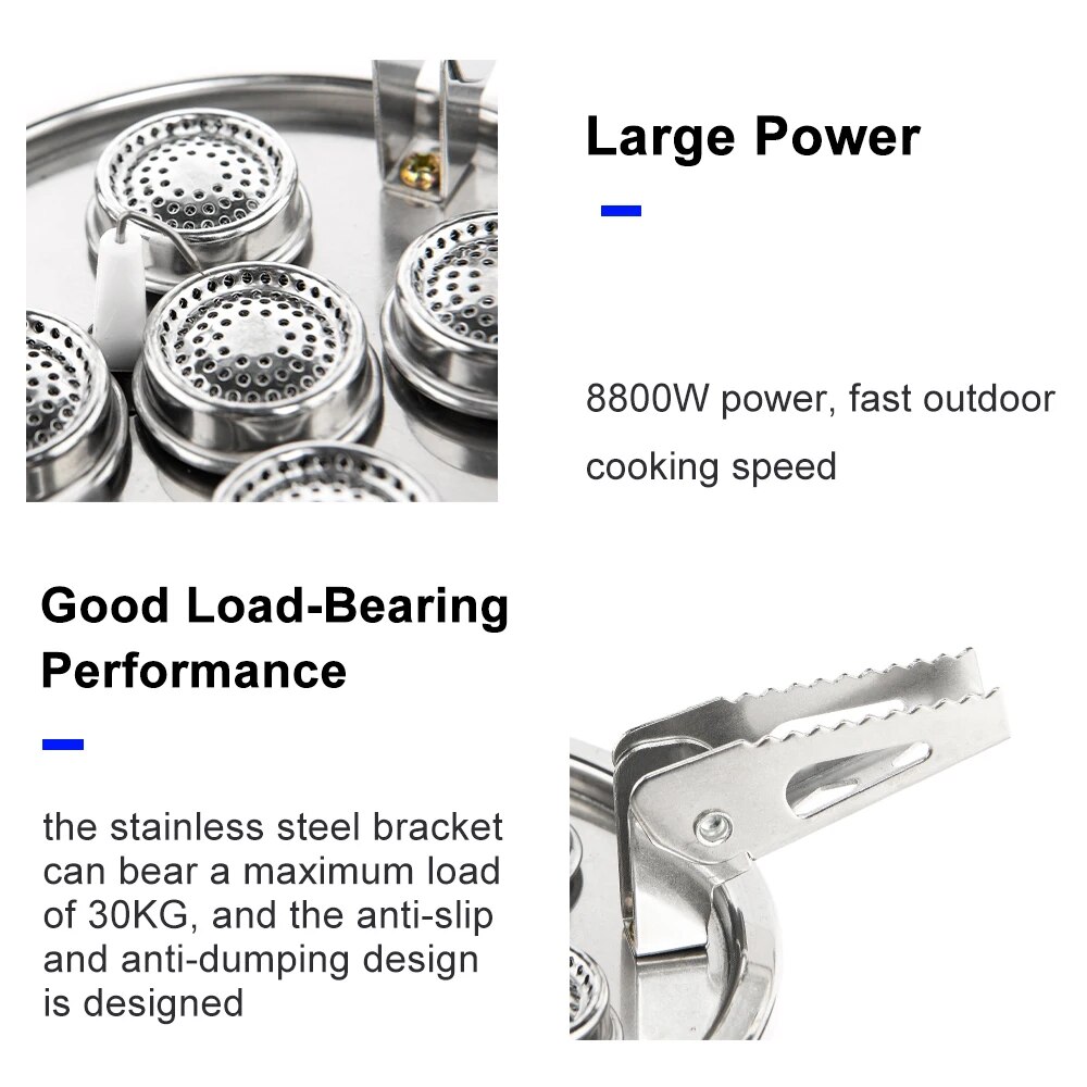 キャンプ用観光用バーナー8800wガスストーブ調理器具ポータ - Outdoor Camping Sink のレビューと価格