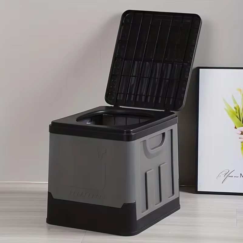多機能屋外収納ボックス折りたたみ式トイレポータブル緊急トイレ - Outdoor Camping Toilet のレビューと価格