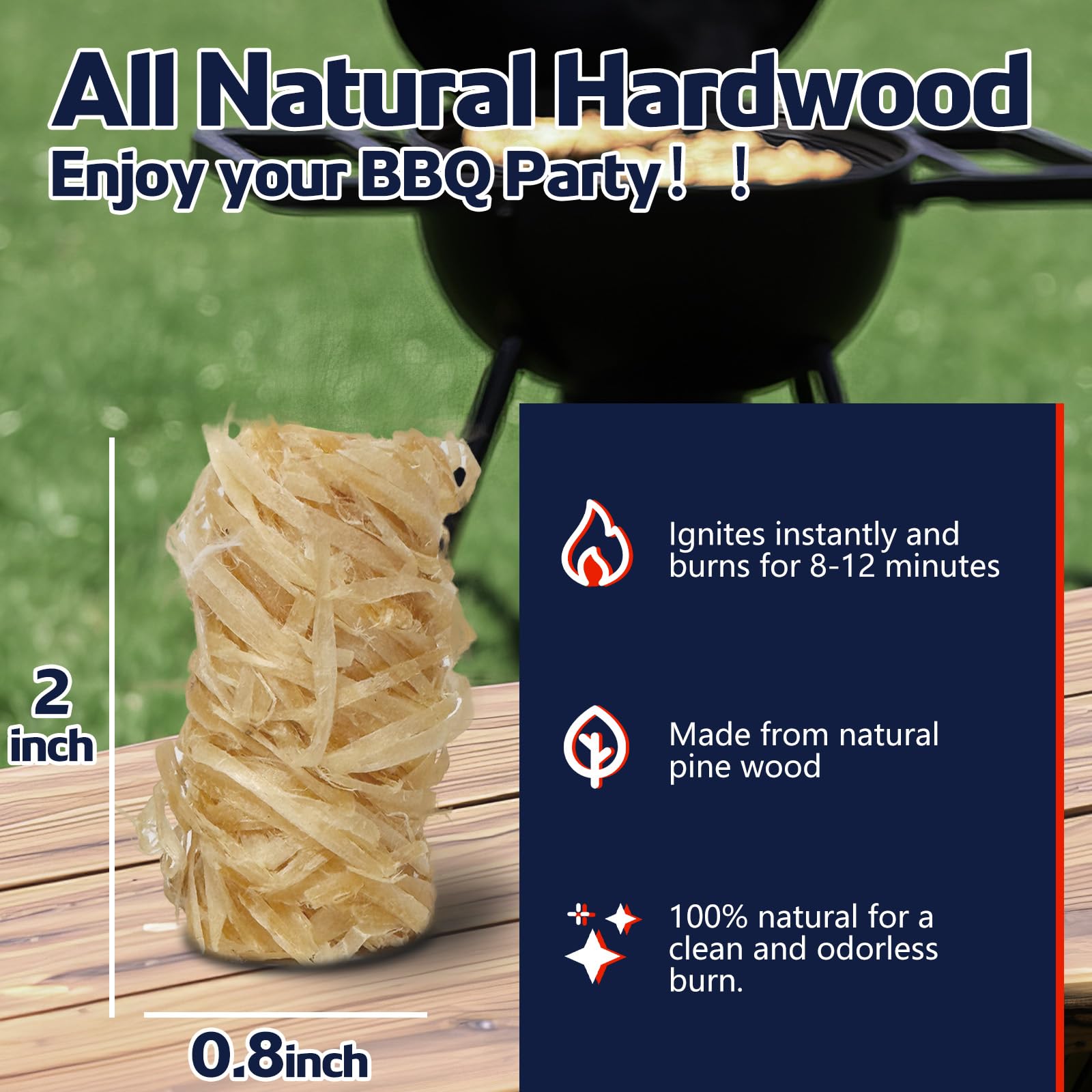 防水インスタント点火ファイヤースターター天然ワックスウッドス - Outdoor Camping Fireplace のレビューと価格